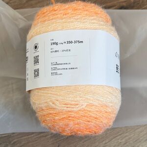 Soft Orange and Cream Yarn NEW 9 available